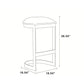 Manhattan Comfort Aura 29" Blue & Polished Brass Stainless Steel Bar Stool