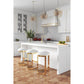 Manhattan Comfort Aura 29" White & Polished Brass Stainless Steel Bar Stool