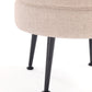 Manhattan Comfort Bailey Mid-Century Modern Woven Polyester Blend Upholstered Ottoman In Multicolor With Black Feet - Set Of 4