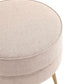 Manhattan Comfort Bailey Mid-Century Modern Woven Polyester Blend Upholstered Ottoman In Multicolor With Gold Feet - Set Of 4