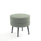 Manhattan Comfort Bailey Mid-Century Modern Woven Polyester Blend Upholstered Ottoman In Sage Green With Black Feet