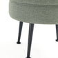Manhattan Comfort Bailey Mid-Century Modern Woven Polyester Blend Upholstered Ottoman In Sage Green With Black Feet - Set Of 2
