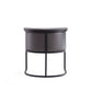 Manhattan Comfort Bali Pebble & Black Faux Leather Dining Chair