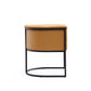 Manhattan Comfort Bali Saddle & Black Faux Leather Dining Chair