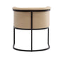 Manhattan Comfort Bali Tan & Black Faux Leather Dining Chair