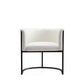 Manhattan Comfort Bali White & Black Faux Leather Dining Chair