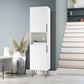 Manhattan Comfort Beekman 18" Narrow Bookcase Cabinet With 5 Shelves In White