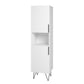 Manhattan Comfort Beekman 18" Narrow Bookcase Cabinet With 5 Shelves In White