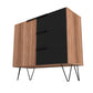 Manhattan Comfort Beekman 35" Dresser With 2 Shelves In Brown & Black