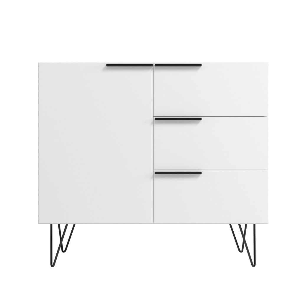 Manhattan Comfort Beekman 35" Sideboard With 2 Shelves In White