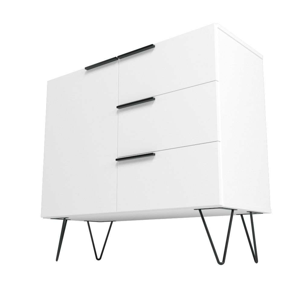 Manhattan Comfort Beekman 35" Sideboard With 2 Shelves In White