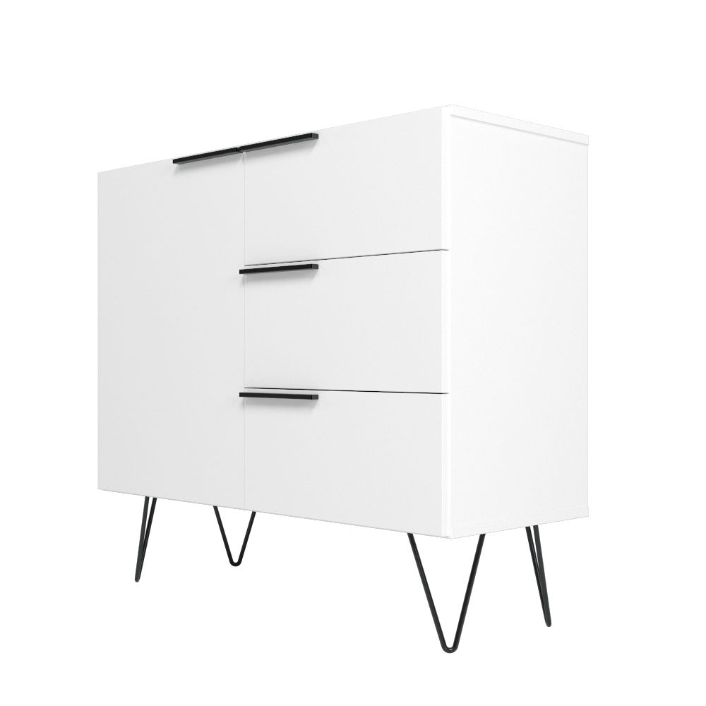 Manhattan Comfort Beekman 35" Sideboard With 2 Shelves In White