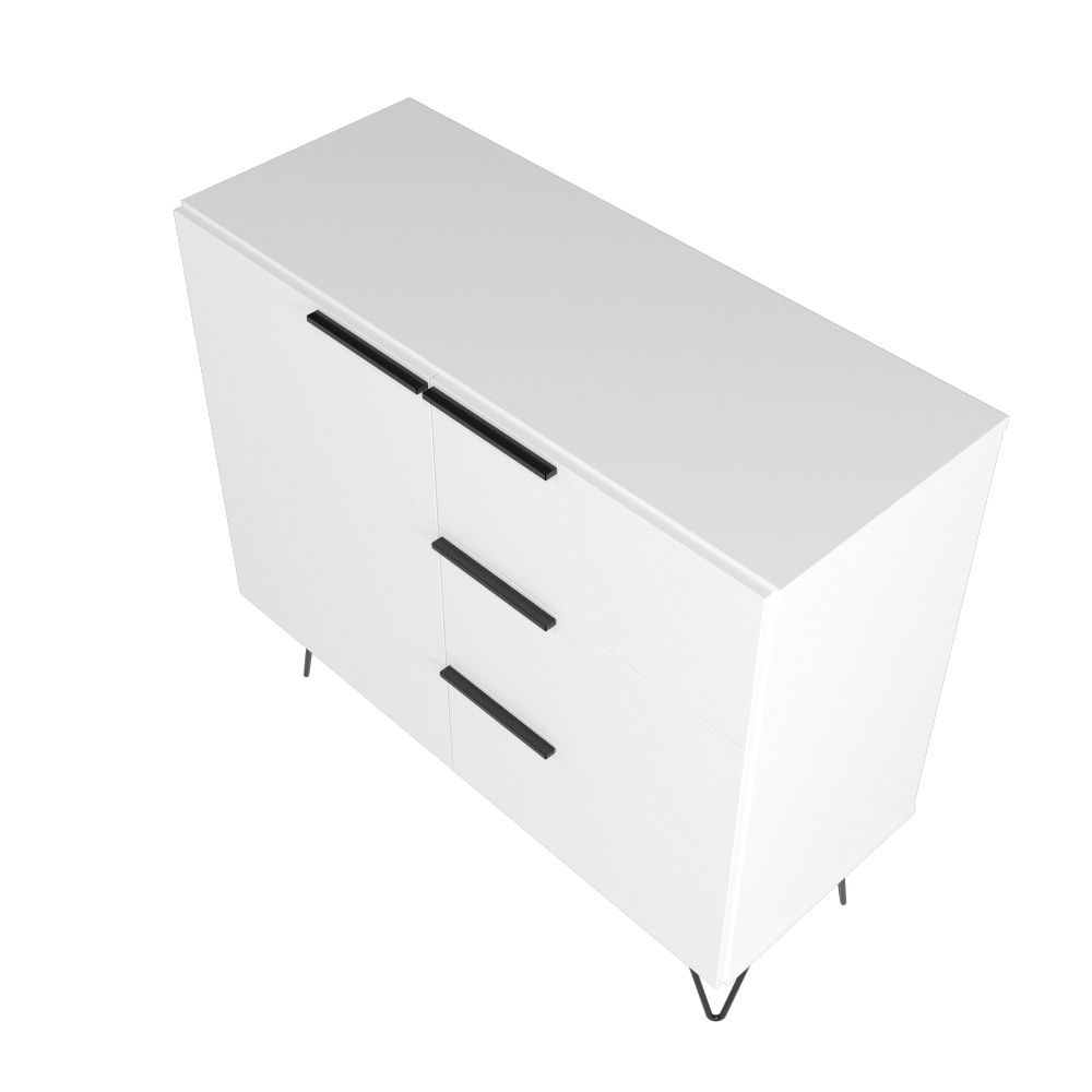 Manhattan Comfort Beekman 35" Sideboard With 2 Shelves In White