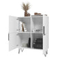 Manhattan Comfort Beekman 44" Low Cabinet With 4 Shelves In White