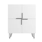 Manhattan Comfort Beekman 44" Low Cabinet With 4 Shelves In White
