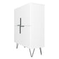 Manhattan Comfort Beekman 44" Low Cabinet With 4 Shelves In White