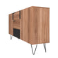 Manhattan Comfort Beekman 63" Sideboard With 4 Shelves In Brown & Black