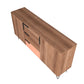 Manhattan Comfort Beekman 63" Sideboard With 4 Shelves In Brown & Pink