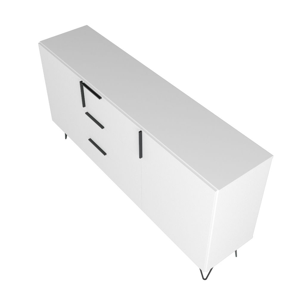 Manhattan Comfort Beekman 63" Sideboard With 4 Shelves In White