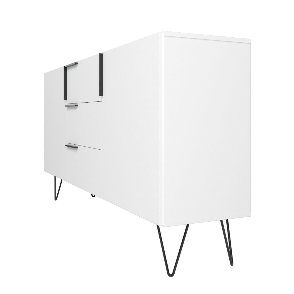 Manhattan Comfort Beekman 63" Sideboard With 4 Shelves In White