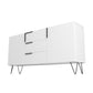 Manhattan Comfort Beekman 63" Sideboard With 4 Shelves In White