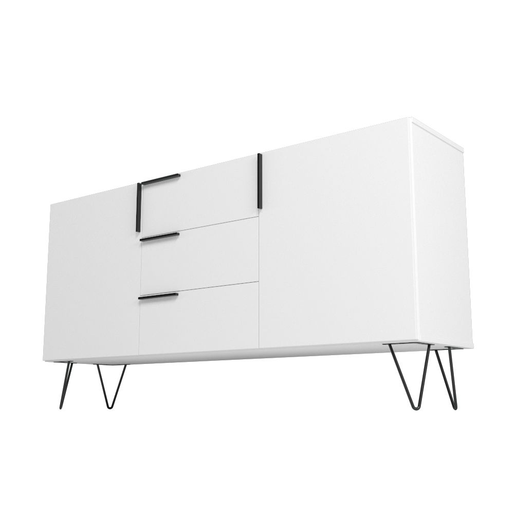 Manhattan Comfort Beekman 63" Sideboard With 4 Shelves In White