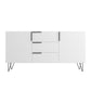 Manhattan Comfort Beekman 63" Sideboard With 4 Shelves In White