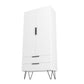 Manhattan Comfort Beekman 67" Tall Cabinet With 6 Shelves In White