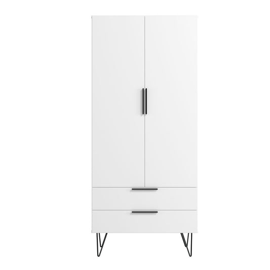 Manhattan Comfort Beekman 67" Tall Cabinet With 6 Shelves In White