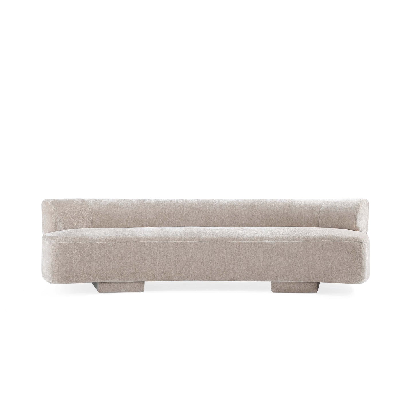 Manhattan Comfort Beige Modern Verandah Chenille 112" XL Sofa