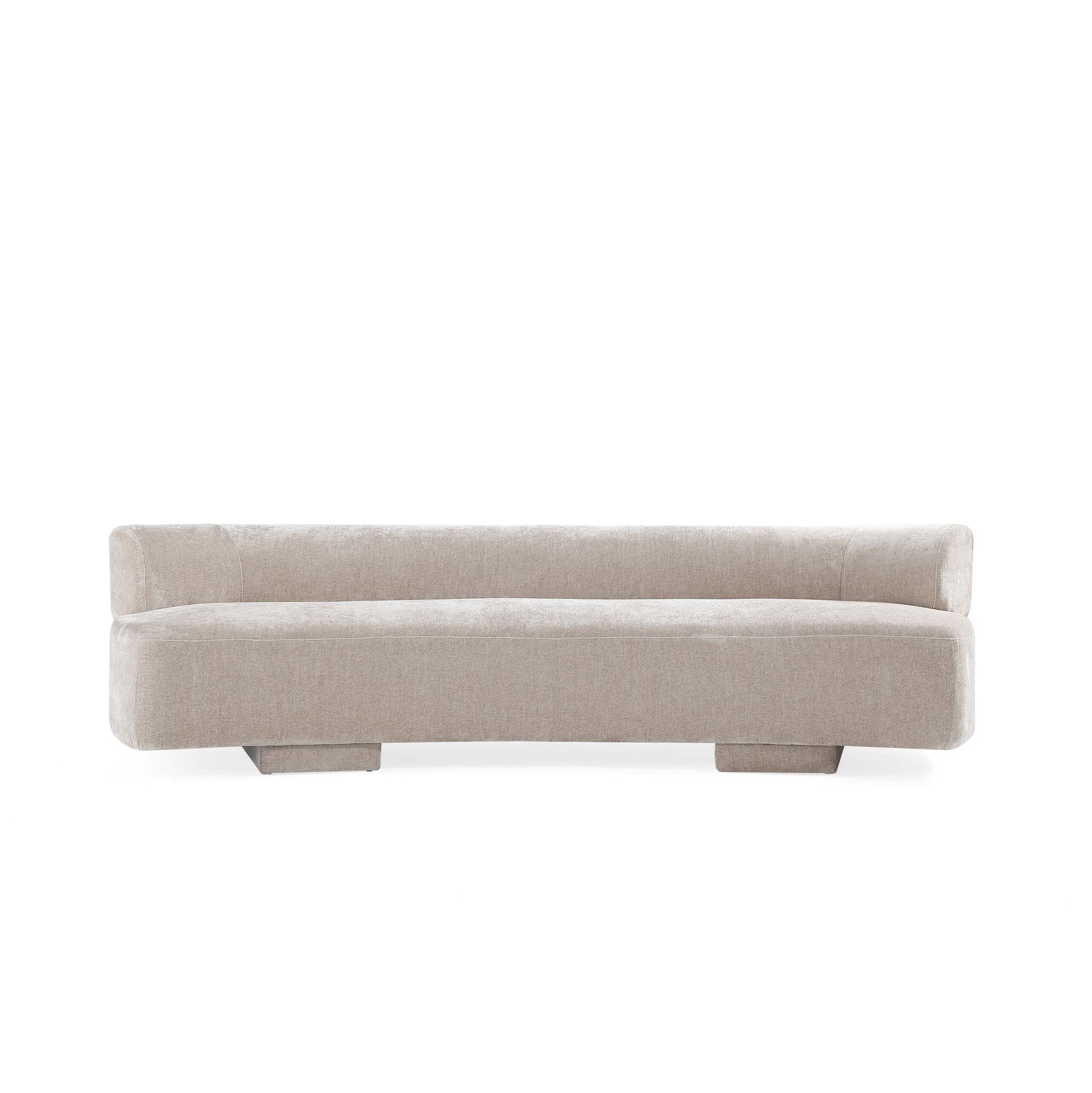 Manhattan Comfort Beige Modern Verandah Chenille 112" XL Sofa
