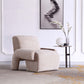 Manhattan Comfort Beige Modern Verandah Chenille Accent Chair