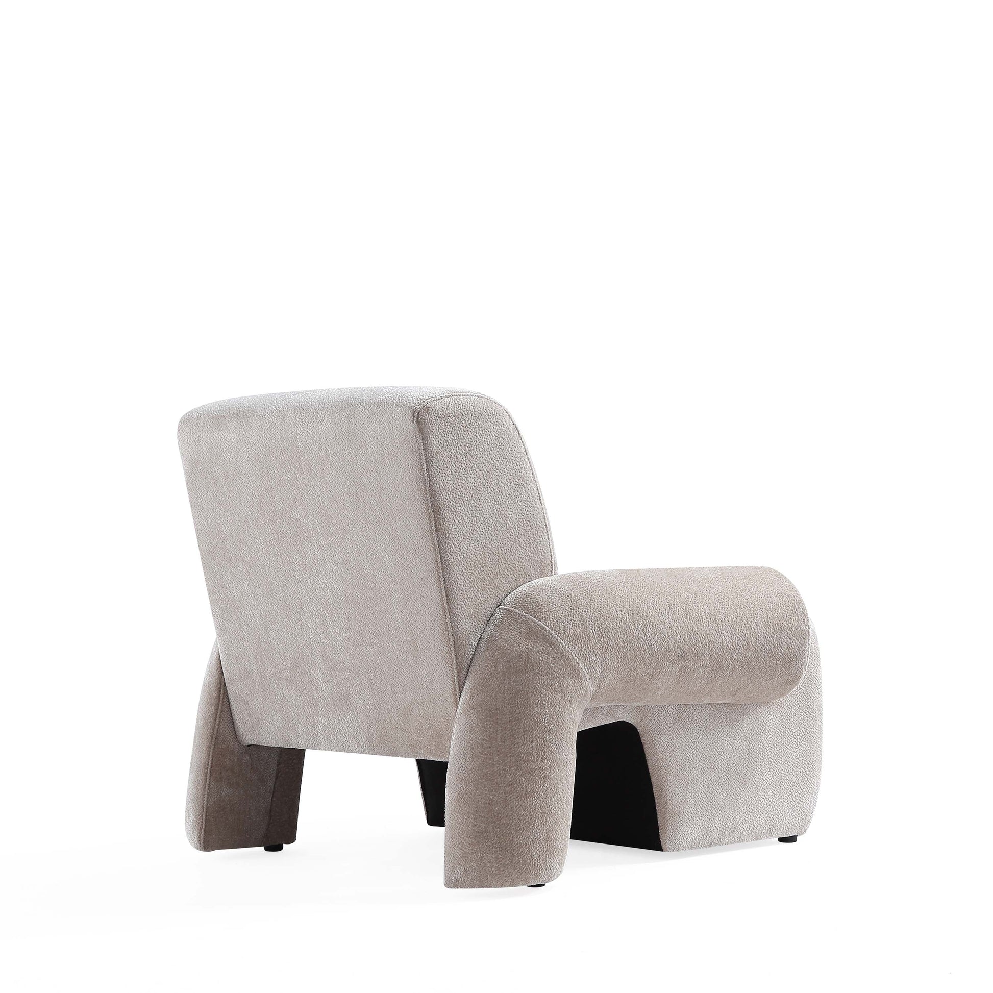 Manhattan Comfort Beige Modern Verandah Chenille Accent Chair