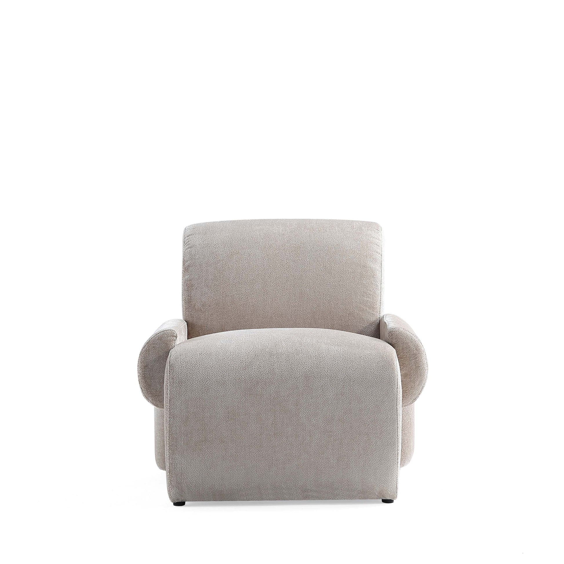 Manhattan Comfort Beige Modern Verandah Chenille Accent Chair In A Set Of 2