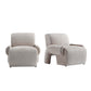 Manhattan Comfort Beige Modern Verandah Chenille Accent Chair In A Set Of 2