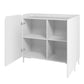 Manhattan Comfort Bogardus White Accent Cabinet With 4 Shelves