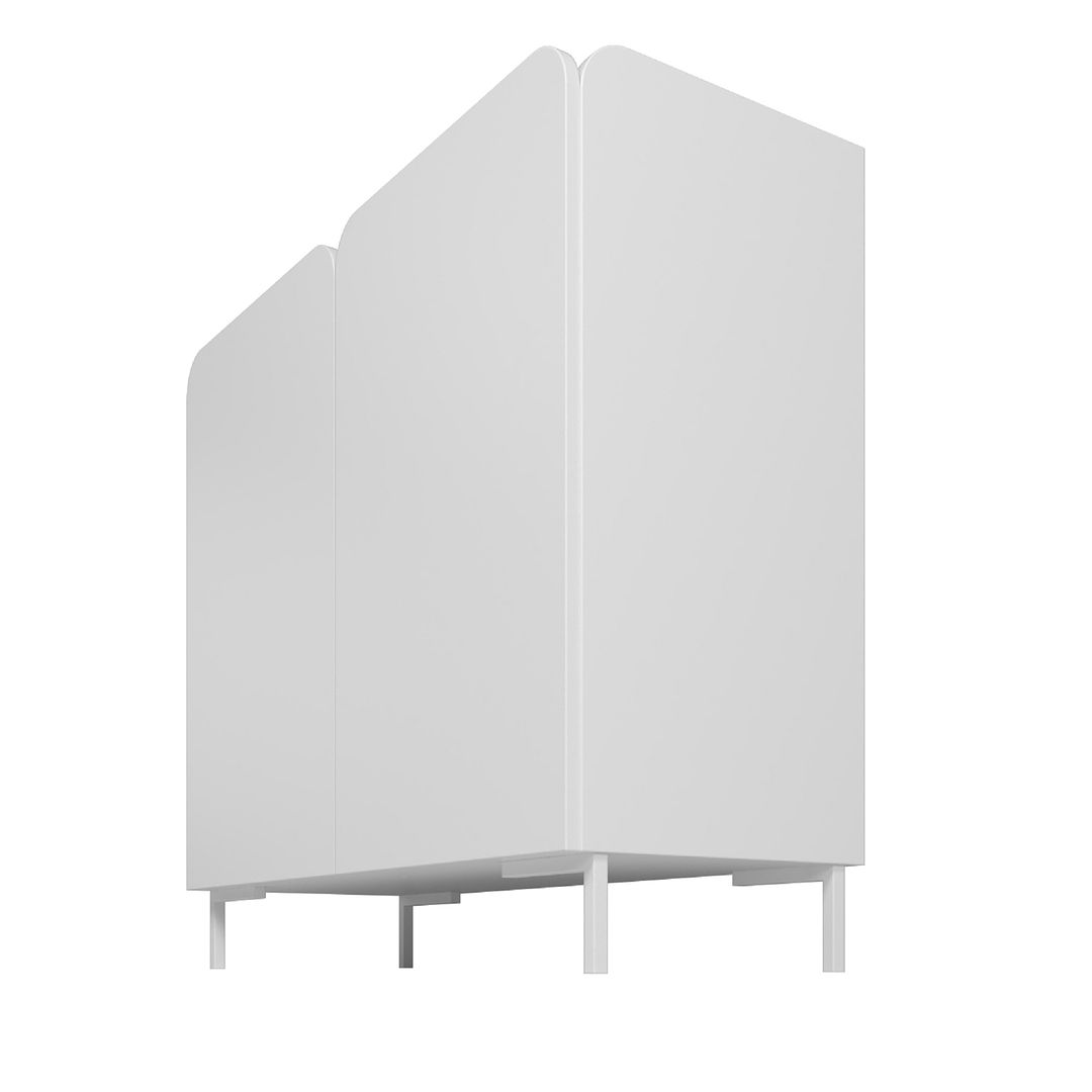 Manhattan Comfort Bogardus White Accent Cabinet With 4 Shelves