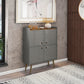 Manhattan Comfort Bogart 46" Mid-Century Modern Accent Cabinet In Gray