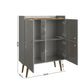 Manhattan Comfort Bogart 46" Mid-Century Modern Accent Cabinet In Gray