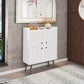 Manhattan Comfort Bogart 46" Mid-Century Modern Accent Cabinet In White