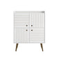 Manhattan Comfort Bogart 46" Mid-Century Modern Accent Cabinet In White