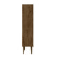 Manhattan Comfort Bogart 63" Bookcase Cabinet In Rustic Brown & Nature