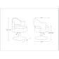 Manhattan Comfort Bopper White & Polished Chrome Faux Leather Adjustable Height Swivel Accent Chair