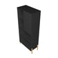 Manhattan Comfort Bowery Bookcase Cabinet With 5 Shelves In Black & Oak