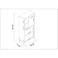 Manhattan Comfort Bowery Bookcase Cabinet With 5 Shelves In Black & Oak