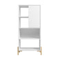 Manhattan Comfort Bowery Bookcase With 5 Shelves In White & Oak