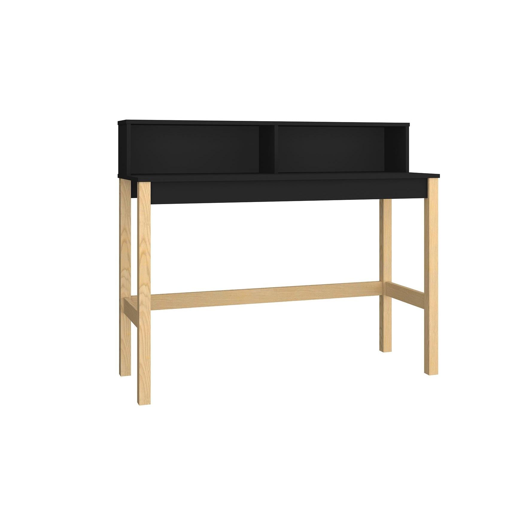 Manhattan Comfort Bowery Desk In Black & Oak