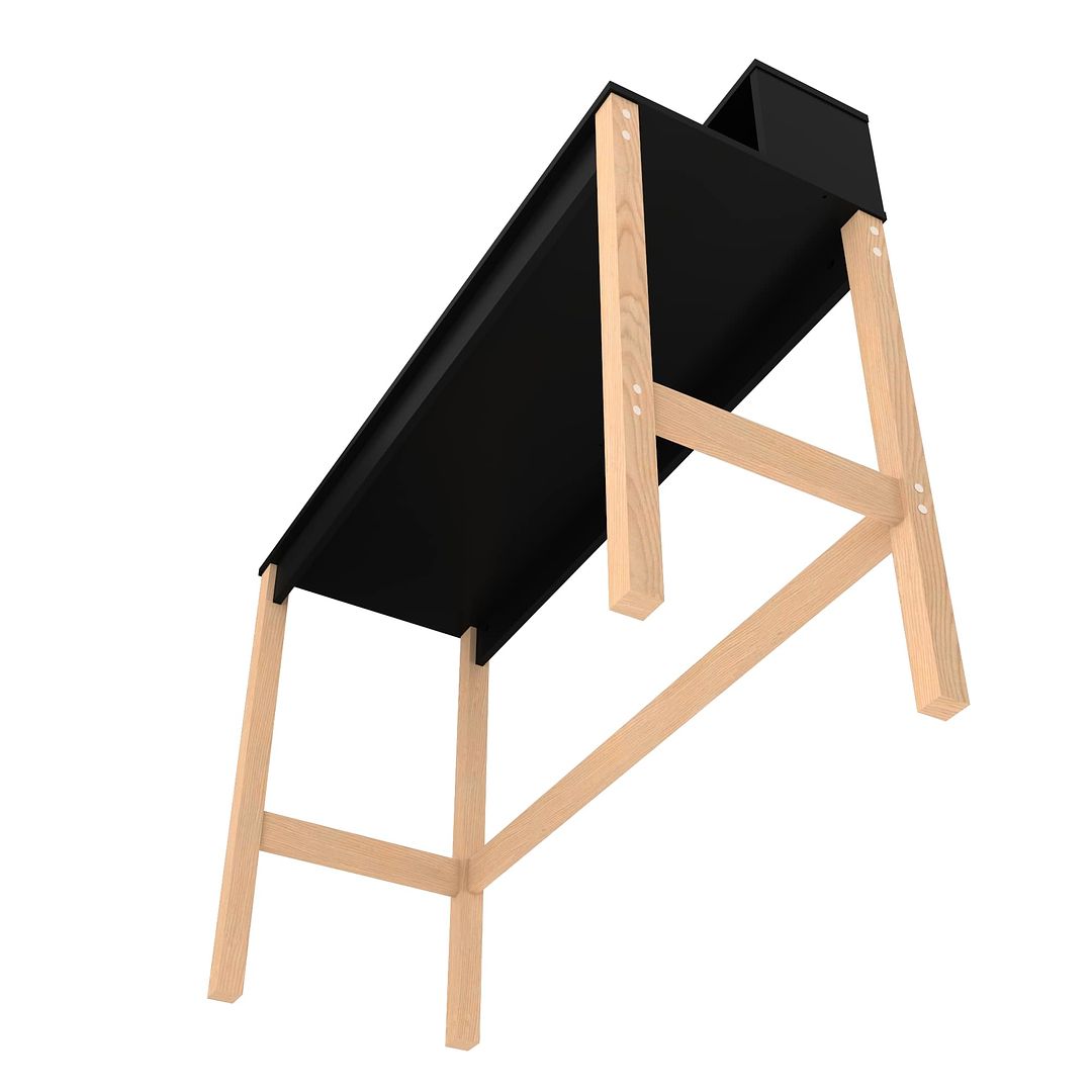 Manhattan Comfort Bowery Desk In Black & Oak