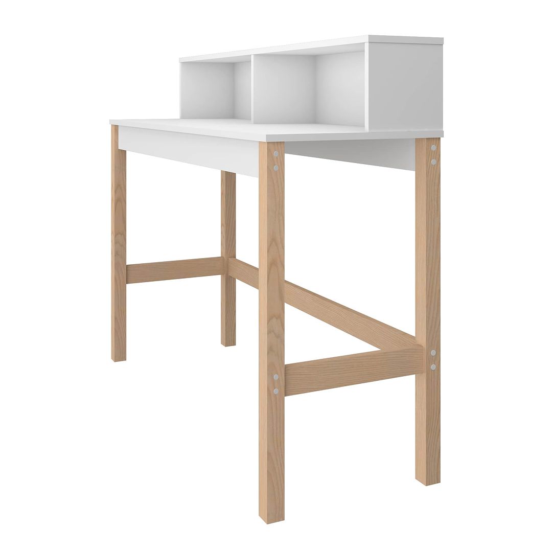 Manhattan Comfort Bowery Desk In White & Oak