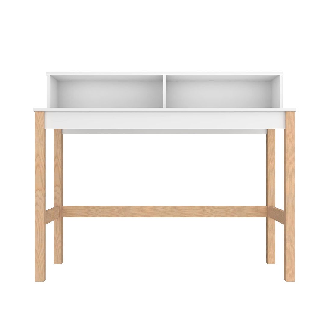 Manhattan Comfort Bowery Desk In White & Oak
